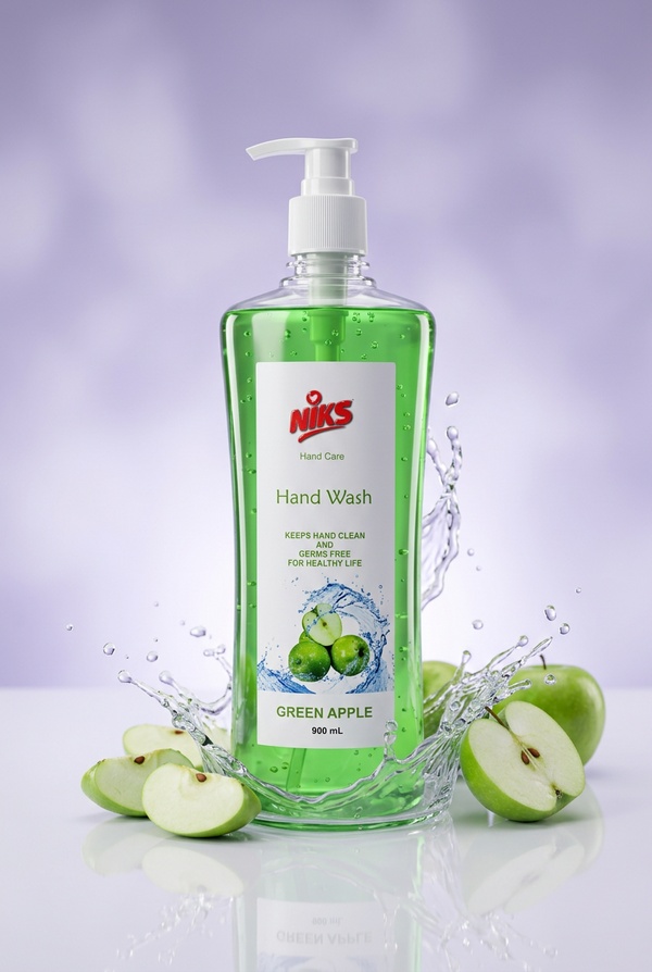 Niks Hand Wash 900ml Green Apple