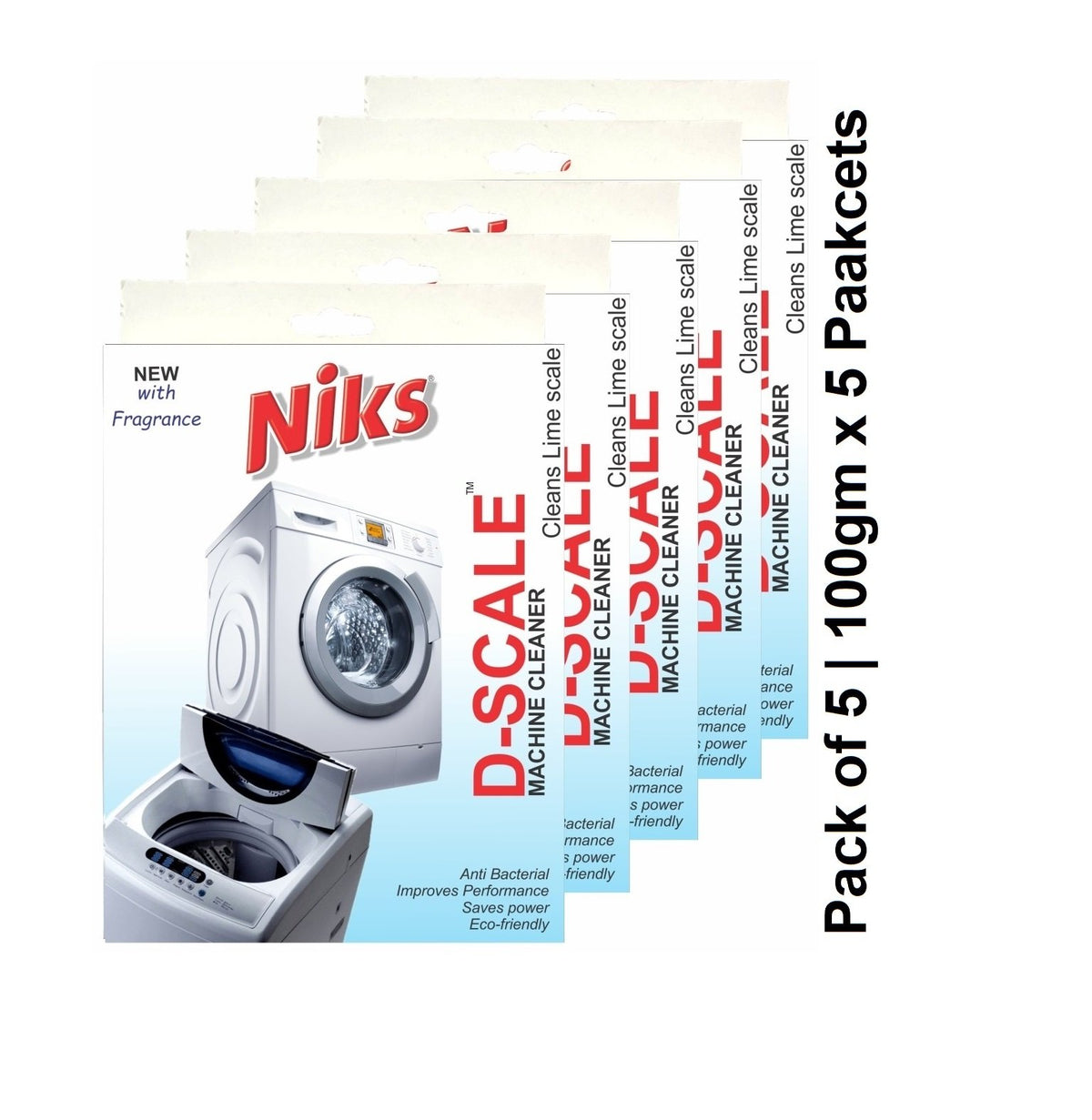 Niks Washing Machine Descaling Powder – 100g x 5