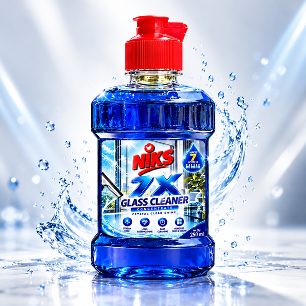 NIKS 7X Glass Cleaner Concentrate 250ml bottle